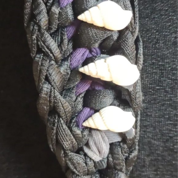 Handmade crochet shell necklace boho - Picture 4 of 10